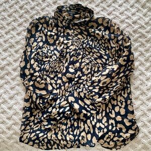 Massimo Dutti Leopard Print Shirt
